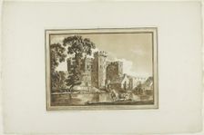 The South Gate of Cardiff Castle in Glamorgan Shire, from Twelve Views in Aquatint from..., 1773-75. Creator: Paul Sandby