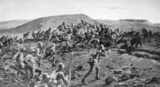 The South Lancashires Storming the Boer Trenches at Pieters Hill, Natal 1900 (1903).Artist: William Barnes Wollen
