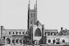 The South Side of St. Saviour's, Southwark, showing the former nave c1825, (1912)