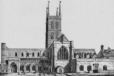 The South Side of St. Saviour's, Southwark, showing the former nave c1825, (1912)