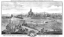 The South-West Prospect of the City of Canterbury. c1776