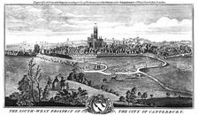 The South-West Prospect of the City of Canterbury. c1776