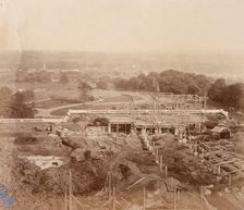 The South Wing - seen from the Palace Crystal Palace, Sydenham, 1852-1854. Creator: Philip Henry Delamotte