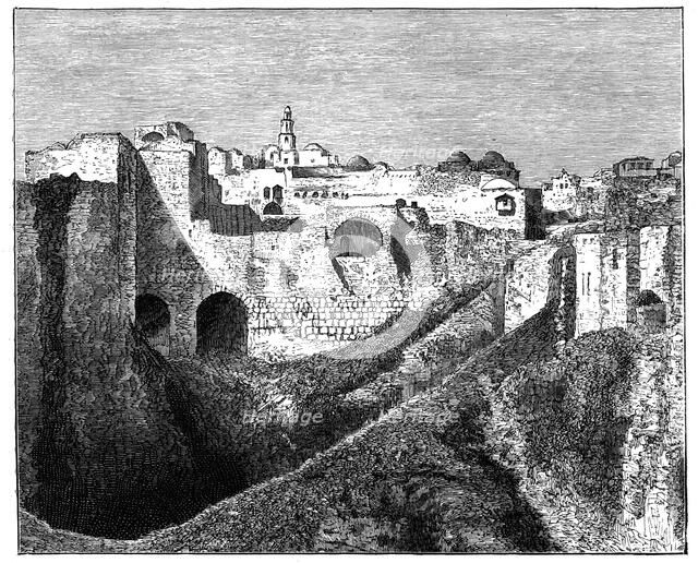 The southern ramparts of Jerusalem, c1890. Artist: Unknown
