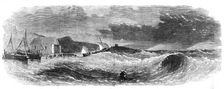 The Southwold Life-boat making for the rescue of a ship's crew on the outer shoal, 1862. Creator: Unknown