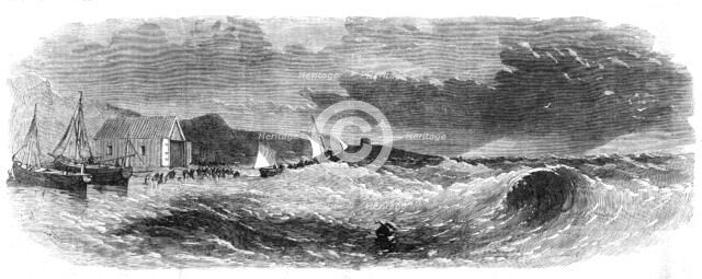 The Southwold Life-boat making for the rescue of a ship's crew on the outer shoal, 1862. Creator: Unknown.