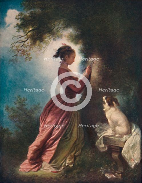 'The Souvenir (Le chiffre d'amour)', c1775-80, (1911). Artist: Jean-Honore Fragonard.
