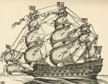 The Sovereign of the Seas (1931). Artist: Charles Henry Bourne Quennell
