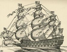 The Sovereign of the Seas (1931). Artist: Charles Henry Bourne Quennell