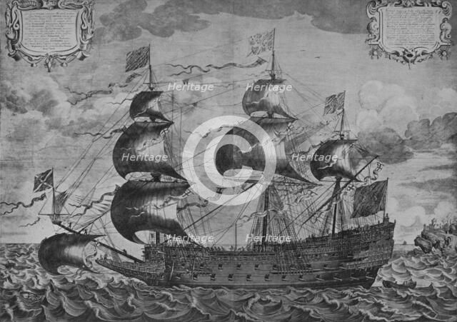 'The Sovereign of the Seas', c1637. Artist: J Payne.