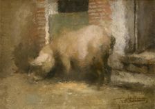The Sow, c1860-1900. Creator: Jan Stobbaerts