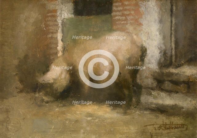 The Sow, c1860-1900. Creator: Jan Stobbaerts.