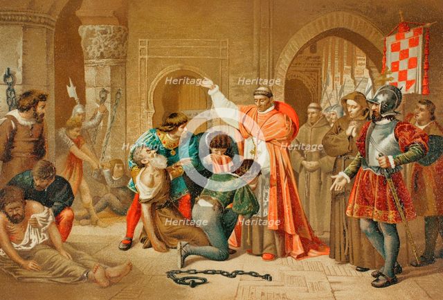 The Spanish conquest of Oran (May 17, 1509), 1890.  Creator: Unknown.