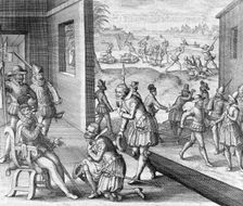 The Spanish capture Fort Caroline, 1565 (1631). Creator: Unknown