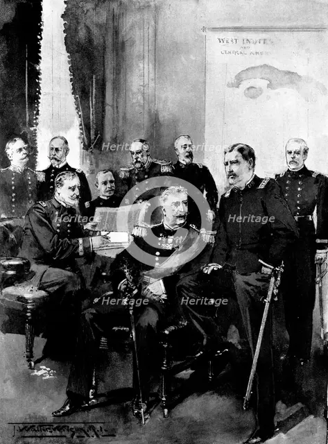 The Spanish-American Crisis: prominent officers of the United States Army and Navy, 1898. Creator: Unknown.
