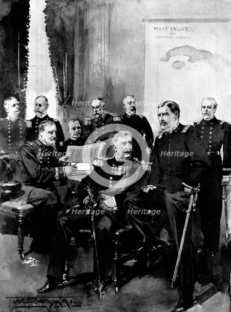 The Spanish-American Crisis: prominent officers of the United States Army and Navy, 1898. Creator: Unknown.