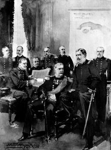 The Spanish-American Crisis: prominent officers of the United States Army and Navy, 1898. Creator: Unknown