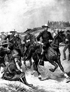 The Spanish-American Crisis: types of the United States Army in campaigning uniform, 1898. Creator: Unknown