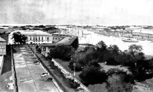 The Spanish-American War: Manila...bombarded by the American Fleet under Admiral Dewey..., 1898. Creator: Unknown