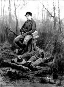 The Spanish-American War: our special artist in Cuba - a halt in the Cuban Wilderness, 1898. Creator: Unknown