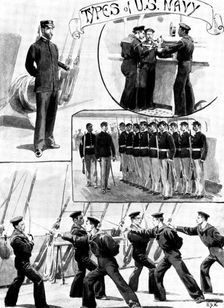 The Spanish-American War: officers and men of the United States Navy, 1898. Creator: Unknown
