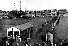 The Spanish-American War: drawbridge across the harbour, Willemstad, 1898. Creator: Unknown