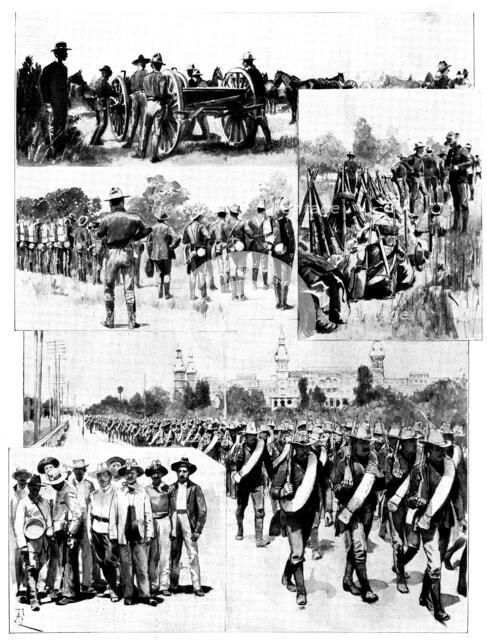 The Spanish-American War: incidents of the United States Mobilisation at Tampa, 1898. Creator: Unknown.