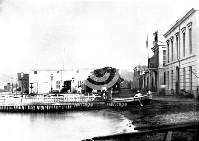 The Spanish-American War: landing-place in the harbour of Ponce, Porto Rico, 1898. Creator: Unknown.