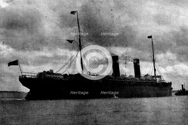 The Spanish-American War Preparations: the American liner "St. Paul"..., 1898. Creator: Stephen Cribb.