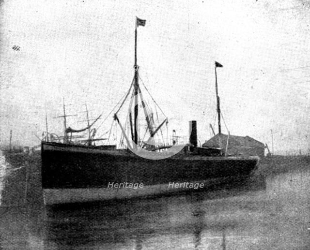 The Spanish-American War: steam-ship "Buenaventura," captured...by the US gun-boat "Nashville", 1898 Creator: Unknown.