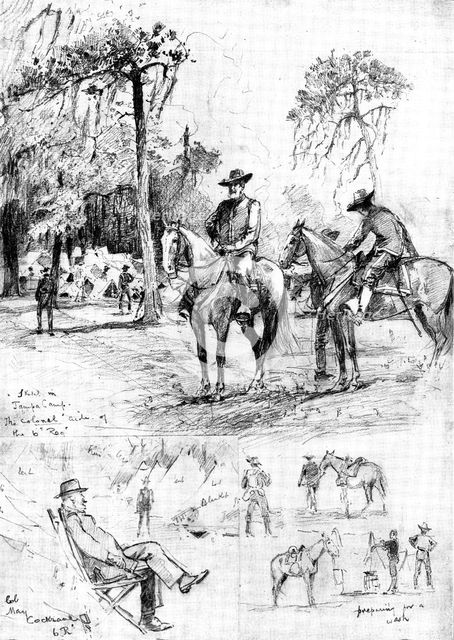 The Spanish-American War: scenes in camp at Tampa, where U.S troops have been assembling..., 1898. Creator: Unknown.