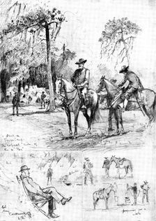 The Spanish-American War: scenes in camp at Tampa, where U.S troops have been assembling..., 1898. Creator: Unknown