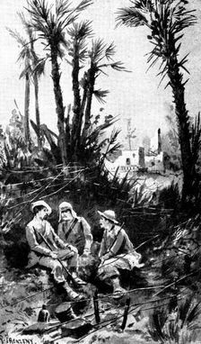 The Spanish-American War: Spanish outposts in Cuba: wire defences in use by the Spanish troops, 1898 Creator: Unknown