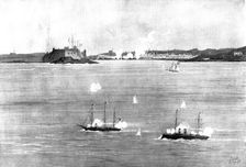 The Spanish-American War: Spanish schooner running the blockade at Havana, 1898. Creator: Unknown