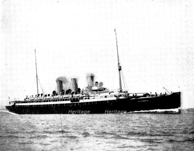 The Spanish-American War: Spanish war-ships - Columbia, Hamburg-American liner, 1898. Creator: Symonds & Co.