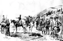 The Spanish-American War: types of Spanish troops in field uniform, 1898. Creator: Unknown