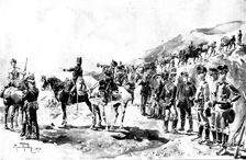 The Spanish-American War: types of Spanish troops in field uniform, 1898. Creator: Unknown