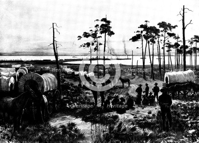 The Spanish-American War: the United States camp at Tampa Harbour, 1898. Creator: Unknown.