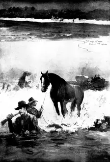 The Spanish-American War: the attempted landing of the "Gussie" Expedition in Cuba, 1898. Creator: Unknown