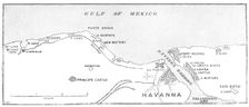 The Spanish-American War: the defences of Havana...official chart issued to U.S. Navy, 1898. Creator: Carl Hentschel