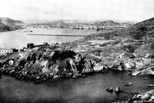 The Spanish-American War: the entrance to the port of Carthagena, 1898. Creator: Unknown