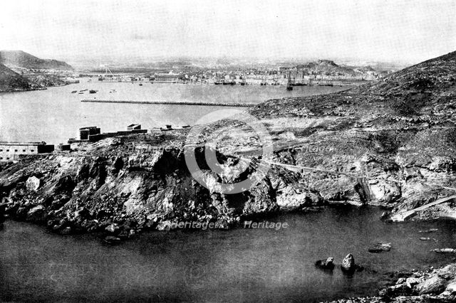 The Spanish-American War: the entrance to the port of Carthagena, 1898. Creator: Unknown.