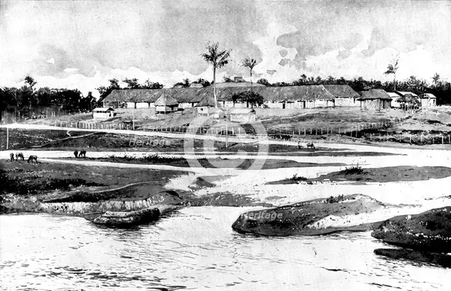 The Spanish-American War: the "Sandoval" encampment in the vicinity of Guantanamo, 1898. Creator: Unknown.