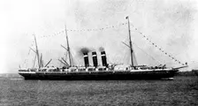 The Spanish-American War: the steam-ship "New York," acquired by the American Government, 1898. Creators: Unknown, Gregory
