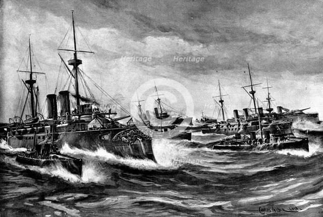 The Spanish-American War: vessels of the Spanish squadron which left Curaçoa on May 15, 1898. Creator: Unknown.