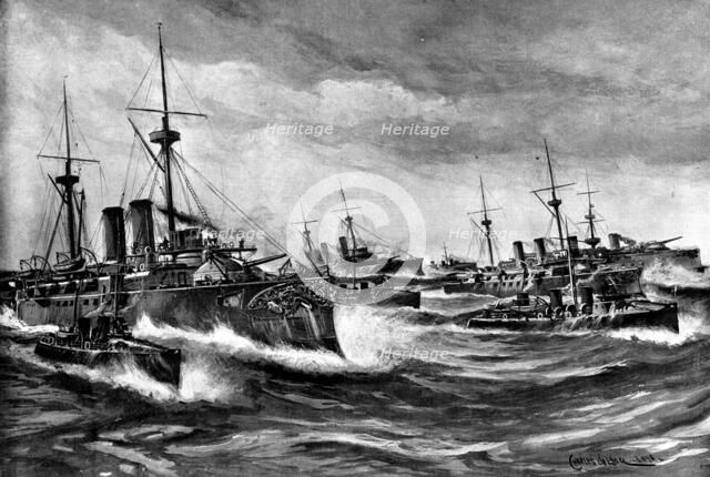 The Spanish-American War: vessels of the Spanish squadron which left Curaçoa on May 15, 1898. Creator: Unknown.