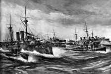 The Spanish-American War: vessels of the Spanish squadron which left Curaçoa on May 15, 1898. Creator: Unknown