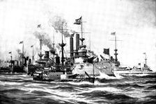 The Spanish-American War: vessels of the United States North Atlantic Squadron..., 1898. Creator: Unknown