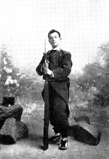 The Spanish-American War:...Grand Canary Island...Spanish soldier of the 17th Cazadores, 1898. Creator: Charles Nanson
