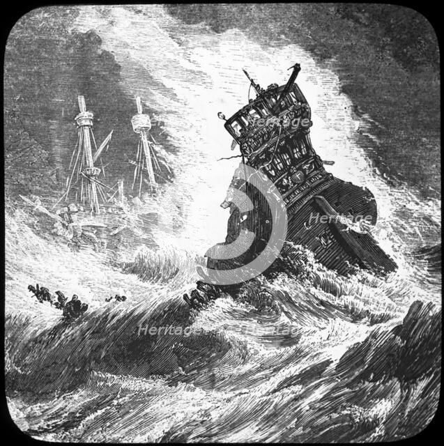 The Spanish Armada in a tempest, 1588 (late 19th or early 20th century(?)). Artist: Unknown
